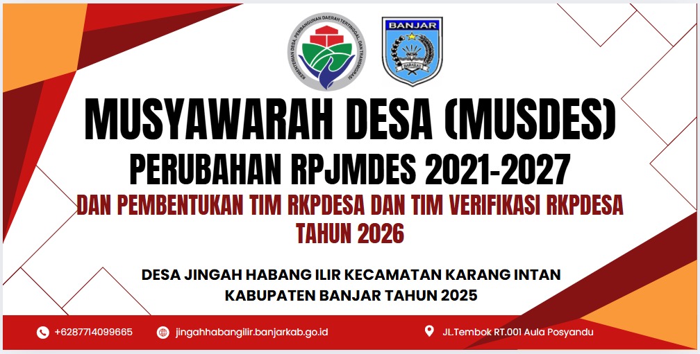 Jadwal Musyawarah Desa Jingah Habang Ilir Tahun 2025